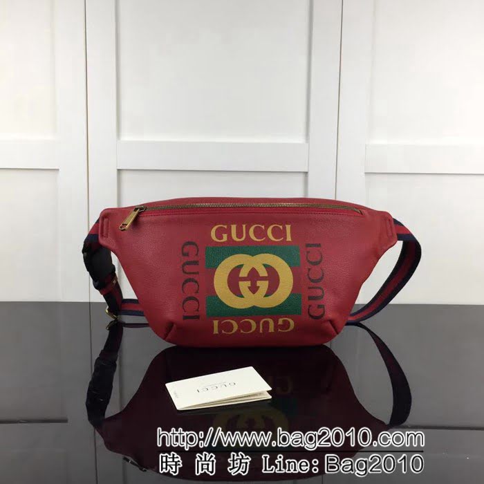 GUCCI古馳原單 新款專櫃品質原單貨實物實拍493869 大紅 腰包 HY1186